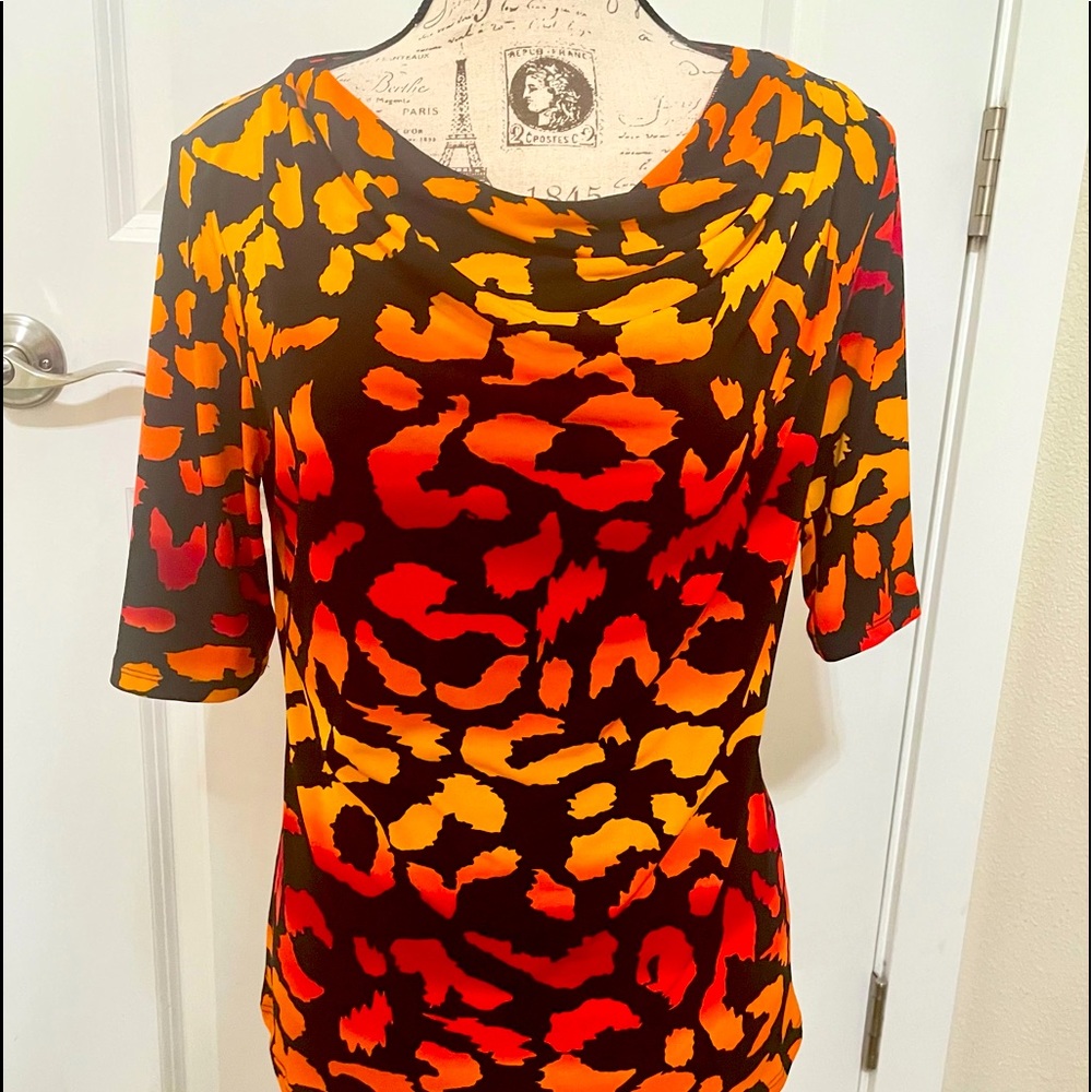 Grace 3/4 sleeve draped neck top
